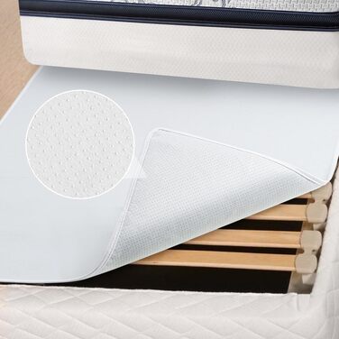 DUJUIKE Non-Slip Mattress Protector Pad, Anti-Slip Liner for Mattress Protector, Breathable Felt Fabric with Anti-Slip Particles, Keeps the Mattress in Place (Gray, 160 x 200 cm)