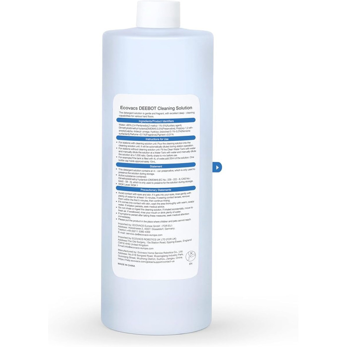 Робот-пилосос ECOVACS DEEBOT T30C Pro Omni GEN 2 з функцією миття, 15400Pa потужність всмоктування, автопорожнення, гаряча сушка, 200 хвилин роботи, ідеальний для шерсті тварин та килимів (T30C PRO Iteration), 1 л миючого розчину ECOVACS