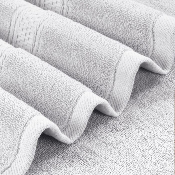 Комплект банних рушників Utopia Towels, сріблясті – 100% бавовна, 600 г/м², швидковисихаючі, дуже поглинаючі, м'які, 4 шт.