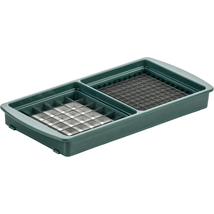 Genius Nicer Dicer Plus (18 частин) - набір для нарізки овочів та фруктів, кухонний інструмент, набір для нарізки кубиками, соломкою, слайсами (смарагдовий)