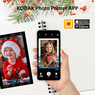 Фотодрук Kodak Dock Plus 4PASS: портативний принтер для фото 10x15 см + 10 аркушів жовтого паперу