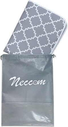 Термостійкий прасувальний килимок Neccom з силіконовою підставкою, 100% бавовна, для столу, пральної машини та сушарки, портативна прасувальна підкладка у мішечку на шнурку
