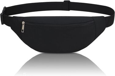 Чоловіча/Жіноча поясна сумка на пояс, бананка для спорту, подорожей, прогулянок з собакою, чорна