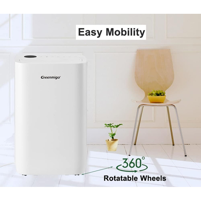 Зволожувач повітря Greenmigo 13л/24г - електричний, для дому, 50м², тихий, з функцією очищення повітря, проти вологи та плісняви
