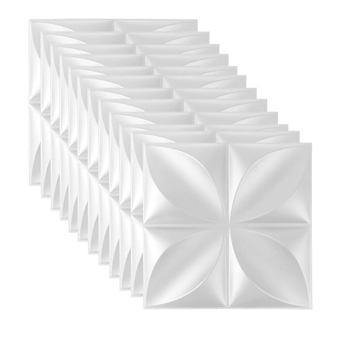 3D панелі на стіну з ПВХ чорного кольору для інтер'єру та геймерської зони, декоративні стінові та стельові панелі (2 шт, 50х50 см)