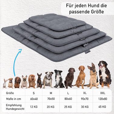 М'яке ліжко для собак MyBestBuddy Pik сірого кольору, 60x40 см, S, для алергіків (100% поліестер), нековзне, можна прати при 40°C, з пухнастим чохлом - килимок для собак, ліжко для маленьких собак, 60 x 40 см