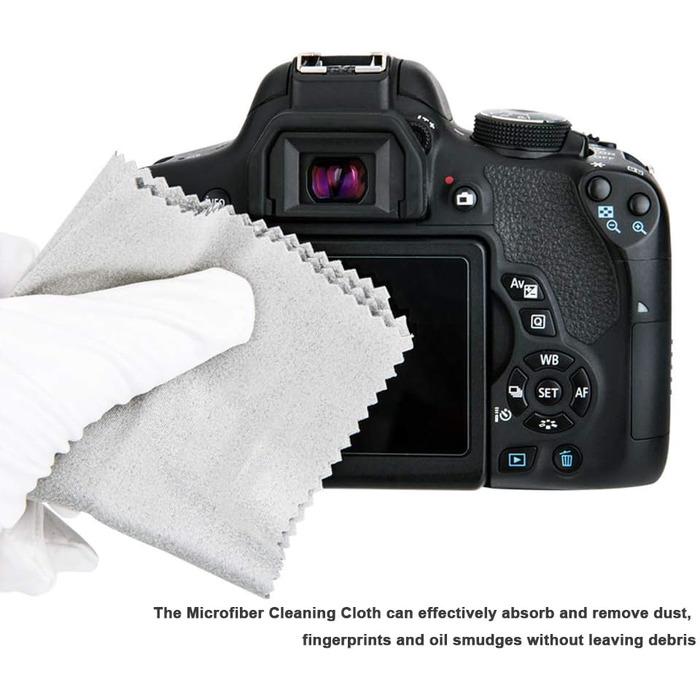 Набір для чищення камери 3-в-1: бляшка, пензлик, мікрофібра (DSLR, об'єктив)