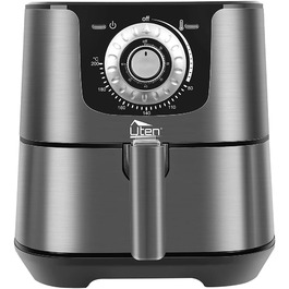 Фритюрниця повітряна, 4L, XL, для 2-6 осіб, 1500W, без олії, з антипригарним кошиком, 32 рецепти, білий колір