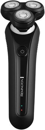 Електричний голчастий верстат Remington XR1750 для чоловіків – гоління мокрим та сухим, голчастий верстат з поворотним голівкою 360°, тример, PowerSense, акумулятор, USB-зарядка, червоний