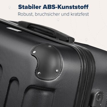 Чемодан ручної поклажі TRVLMORE 54x36x20 см - валіза на колесах, чорний