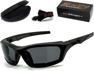HELLY® No.1 Bikereyes – Мотокросові окуляри, багатофункціональні, захисні, протизапотівальні, вітрозахисні, HLT® пластик, стандарт DIN EN 166, дужки та ремінець, i-stealth