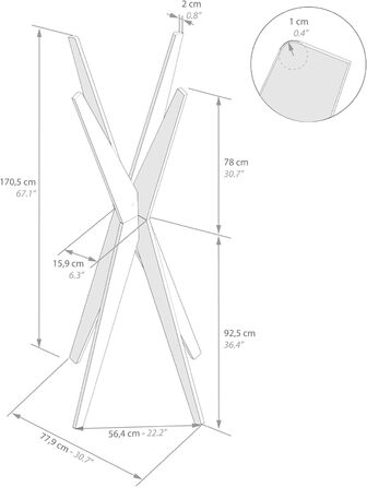 Emma, coat rack, Made in Italy (Ulme Perlen)
