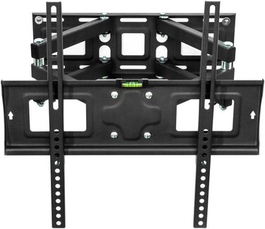 Кріплення для телевізора tectake® настінне, поворотне та нахильне, VESA до 600x400, для телевізорів 81-254 см (32'-100'), до 120 кг, чорне. Сумісне з 32'-100' (сумісне з 26'-75')