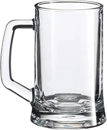 Pub Biersiedel 660 ml, Robust glass with handle, Dishwasher-safe, Classic pub design, Ideal for beer, shandy (beer mixed with lemonade), and chilled drinks, 12-piece set