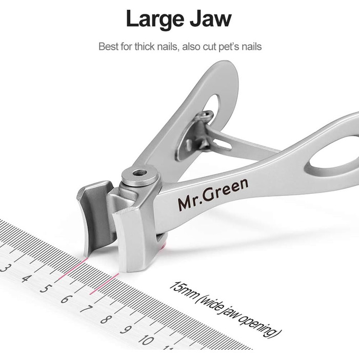 Набір для стрижки нігтів, 15 мм, для товстих/жорстких нігтів, нержавіюча сталь (2 шт.)