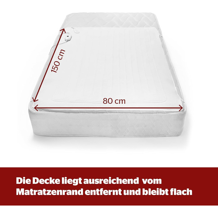 Електрична грілка під ковдру Silentnight Comfort Control, 80x150 см, 3 режими нагріву, швидко нагрівається, пральна машина, машинне прання