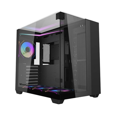 Корпус для комп'ютера darkFlash TH285 Cube Case ATX aRGB, 4 вентилятори, загартоване скло