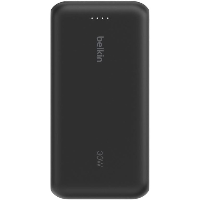 Зовнішній акумулятор Belkin Portable Powerbank 20000 mAh 30W з вбудованим кабелем USB-C PD для iPhone 16, iPad Pro, Samsung Galaxy S25, чорний