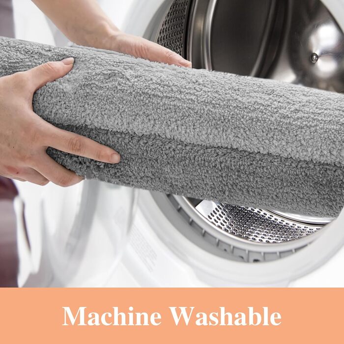 Килимок для ванної кімнати Wyewye з мікрофібри, супер вбираючий, сірий, 40 x 60 см