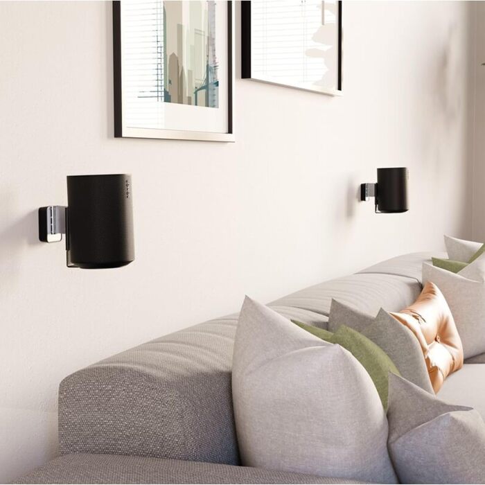 Підставка Vogel's SFS 4113 для Sonos ERA 100: стильна та надійна | Білий колір | З кабелепроводом, сертифікована TÜV | 82 см | 1 шт.