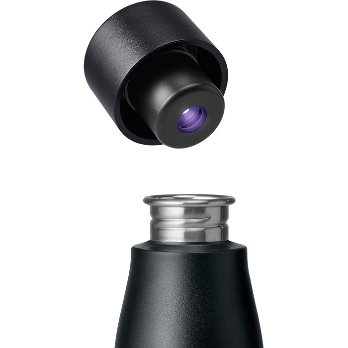 LARQ Movement PureVis 950ml – UV Self-Cleaning Stainless Steel Bottle with Silicone Sleeve | Lightweight, Impact-Resistant, Keeps Water Cool | Fitness, Running & Outdoor Activities, Black/Onyx