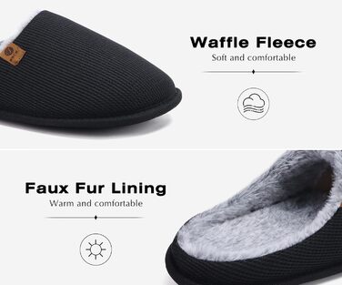 Чоловічі халапи ONCAI з піною Memory Foam, халапи для дому, антиковзкі, чорні, розмір EU 46