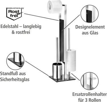 Stand WC-Garnitur Rivalta Stainless Steel Polished