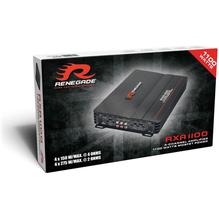 Автомобільний підсилювач Renegade RXA1100-4, 4-канальний