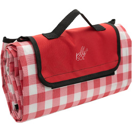 Пікнік-дека Pelle & Sol, 200x140 см, водовідштовхувальна, туристична, для пляжу, кемпінгу, з ручкою, червона