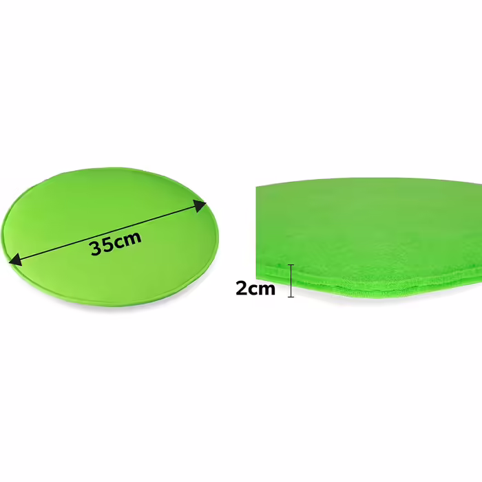 sunnypillow 4-Piece Chair Cushions Made of Felt, Round Cushions Ø 36cm | Seat Cushion for Bench and Chair | Indoor/Outdoor | Chair Cushions Felt Cushions Fur | Green