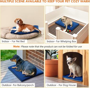 Електричний килимок для домашніх тварин Pecute - зі стабільною температурою, 40x50 см