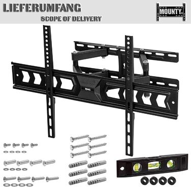 Кріплення для телевізора MOUNTY MY364: рухливе, до 80 кг, VESA 600x400 мм