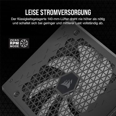 Блок живлення Corsair HX1000i 1500W, повністю модульний, ATX 3.1 & PCIe 5.1, 80 Plus Platinum, iCUE, чорний
