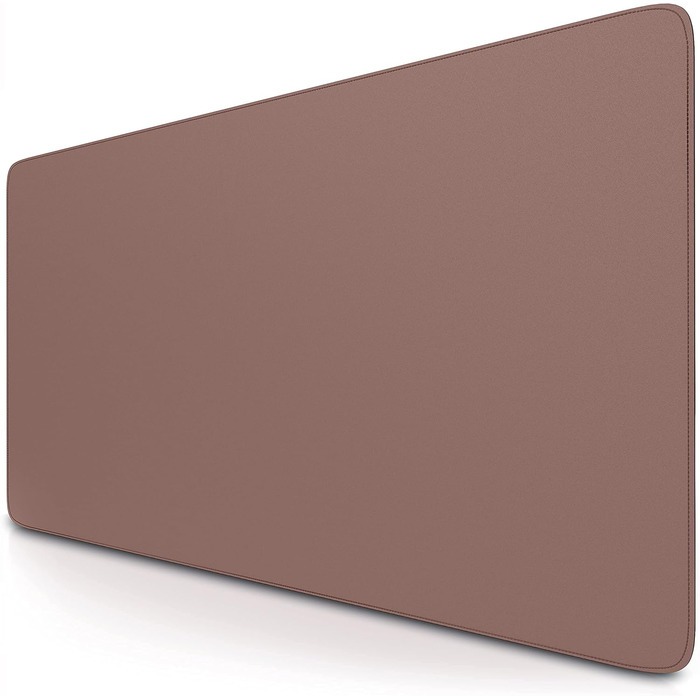 CSL Килимок для миші на стіл XXL з PU шкіри та корка 800x400 мм - Еко килимок для офісу та дому, чорний (коричневий відтінок)