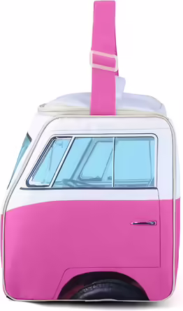 Board Masters - Volkswagen Insulated Cooler Bag/Box/Thermal Bag/Camping Cooler/Picnic Bag T1 Bulli Bus Pink VW T1 Bus