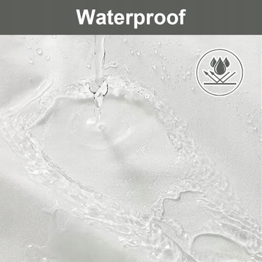 Водонепроникна штора для душу 180x180 см, поліестер, з кільцями