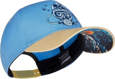 Кепки Snapback Cadency® для чоловіків та жінок, унікальні, з індивідуальними дизайнами, бейсболки з прямим козирком, регульовані, теплі зимові, темно-зелені (Diver - Base - Blau)