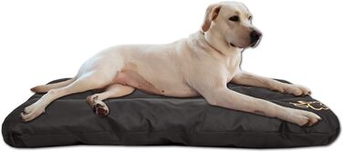 Матрац для собак, лежанка для собак великих, середніх та маленьких порід - вологостійкий килимок для собак, м'який лежак з піни, для вулиці та дому - 90x60x8 см (R2(100 x 70 см), чорний)