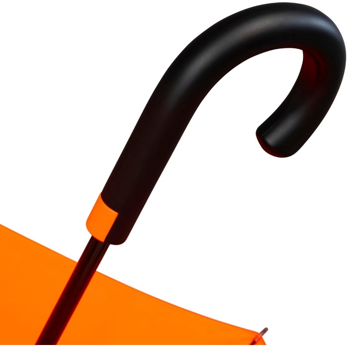 iX-brella Fiberglass Automatic Umbrella with Wetprint Color Change - Raindrops (Neon Orange)