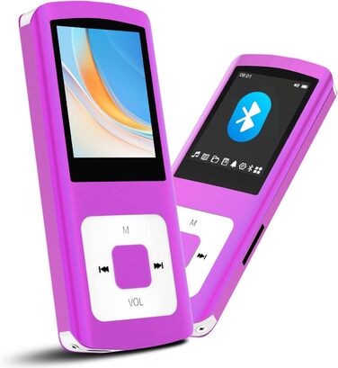 MP3/MP4 плеєр Hotechs 32GB рожевий: компактний плеєр з LCD-дисплеєм та FM-радіо