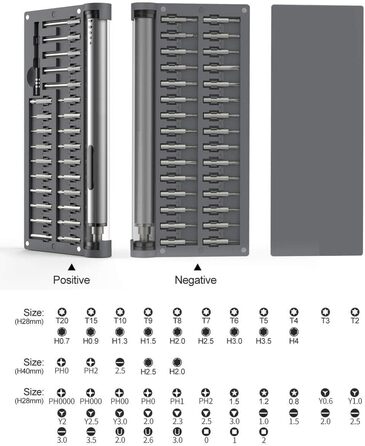 Електрична викрутка YONGYAO 57в1 з магнітом, 2 передачі, для ремонту телефонів, ноутбуків, окулярів, годинників, іграшок