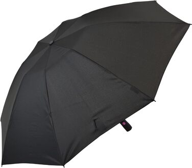 Штормовий парасолька з повною фібергласовою конструкцією, великий (106 см) - з кольоровими спицями (чорний-рожевий)