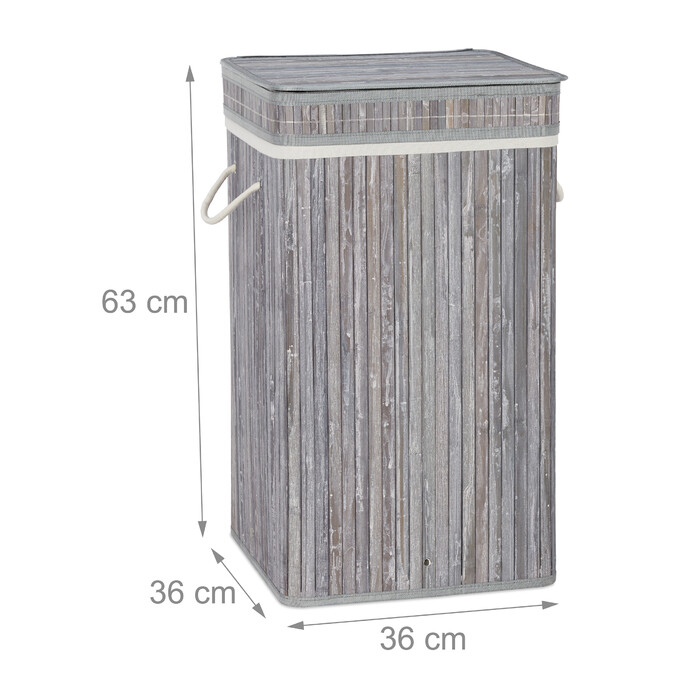 Relaxdays Folding Laundry Basket Bamboo
