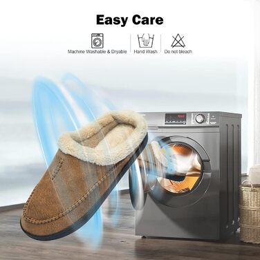 Чоловічі халапи Miqieer з піною Memory Foam, теплі зимові плюшеві халапи (43/44 EU, 570 Коричневий)