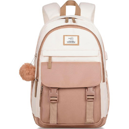 Сумка-рюкзак MOMUVO для підлітків та жінок, для ноутбука | Милий рюкзак для студентів та школярок 15.6' Бежевий Хакі