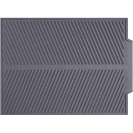 Килимок для посуду WXFLGH 40x30 см з термостійкого силікону, антиковзаючого, для мийки, стільниці, під миску для котів (темно-сірий)