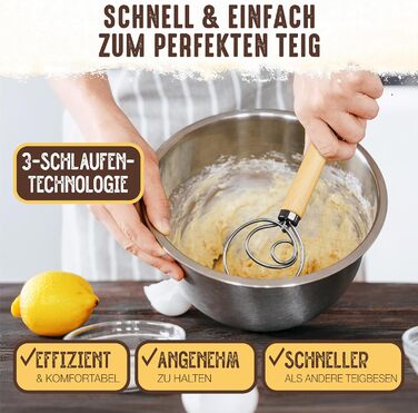 Датський віск для тіста: ідеальний тісто для випічки - високоякісний віск для тіста як аксесуар для випічки хліба - мішалка для тіста, тістоміс, датський віск як аксесуар для випічки хліба