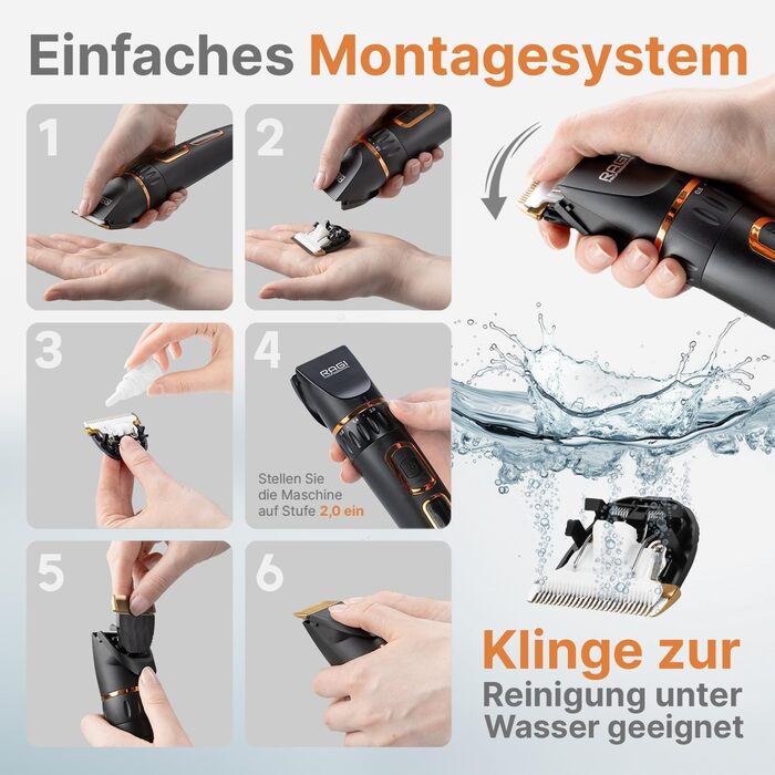 Машинка для стрижки собак RAGI - бездротова, тиха, акумуляторна для собак та котів, чорна