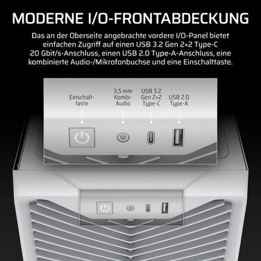 Корпус для ПК Corsair 3200D RS Mid-Tower ATX, білий