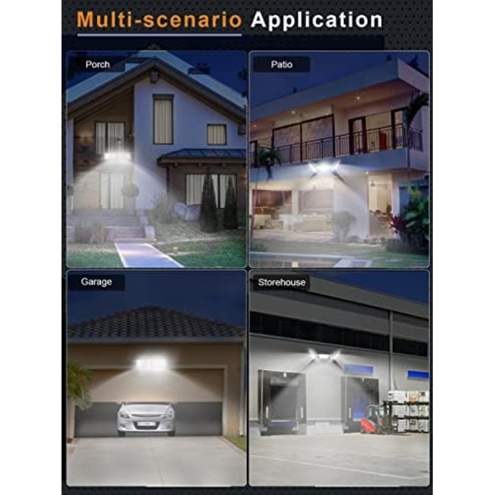 Ankishi LED Floodlight Outdoor, IP65 Waterproof, Super Bright 6500K Cool White Outdoor Light, 30000LM Outdoor Floodlight Spotlight for Sports Field, Garage, Garden, Backyard (Cool White, 4 PACK 300W)